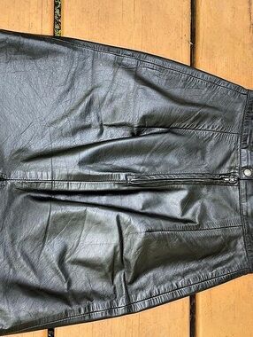 Phoenix Black Mini  Leather Skirt